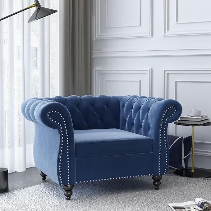 Mid-Century Sofa Chair, Velvet Accent Chair - Image 7