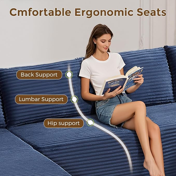 133" Oversized Cloud Boneless Sofa Couch - Image 5