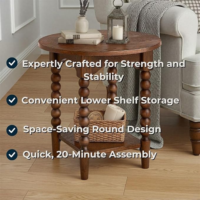 Pembroke 22” Round Cottage End Table - Image 3
