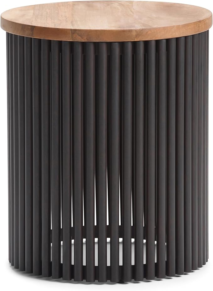 SIMPLIHOME Demy Metal and Wood Accent Table by SimpliHome
