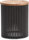 SIMPLIHOME Demy Metal and Wood Accent Table by SimpliHome