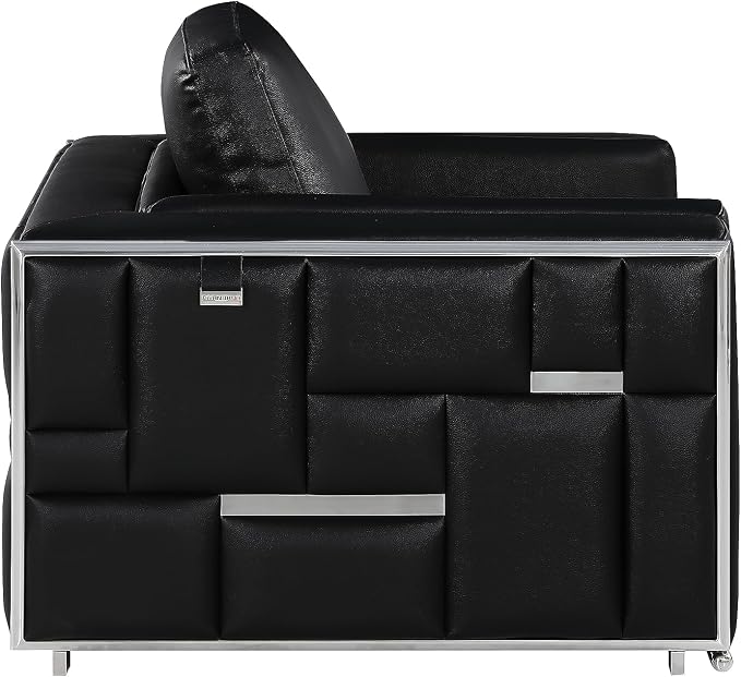 Blackjack Furniture Catania Modern Top Grain Italian Leather Sofa Set - Image 19
