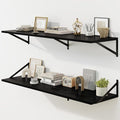 Fun Memories Floating Shelves for Wall, 12 Inch Deep Floating Shelves Set of 2 by FunMemories