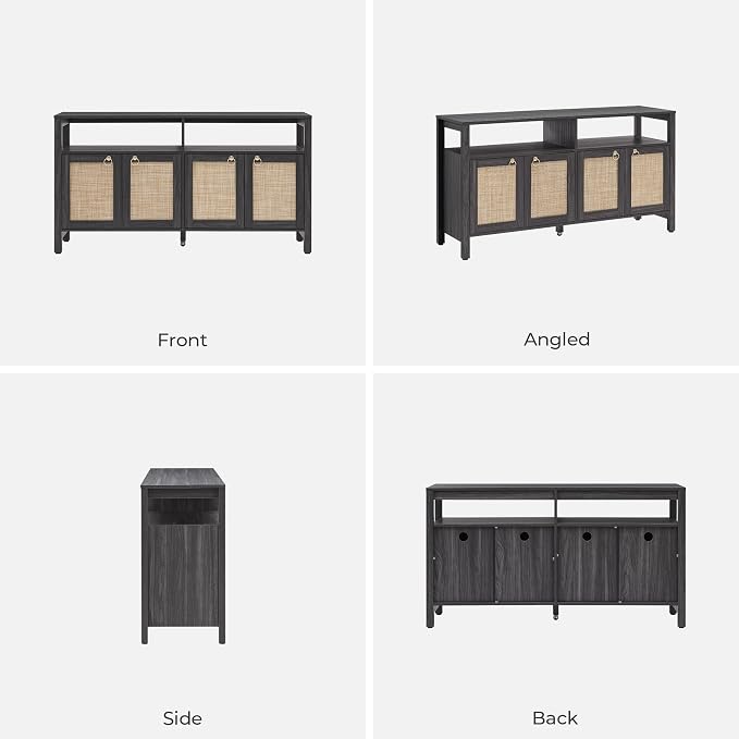 SICOTAS Rattan TV Stand for Television up to 65 Inch - Image 9