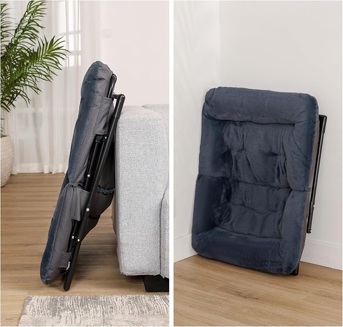 Comfy Saucer Chair for Adults, Soft Faux Fur Bedroom Chair, Accent Dorm Chairs - Image 7