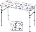 Yriuat Folding Camping Table 3ft Portable Picnic Table Adjustable Height Small by Yriuat