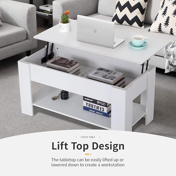 FDW 39.4" Lift Top Coffee Table - Image 4