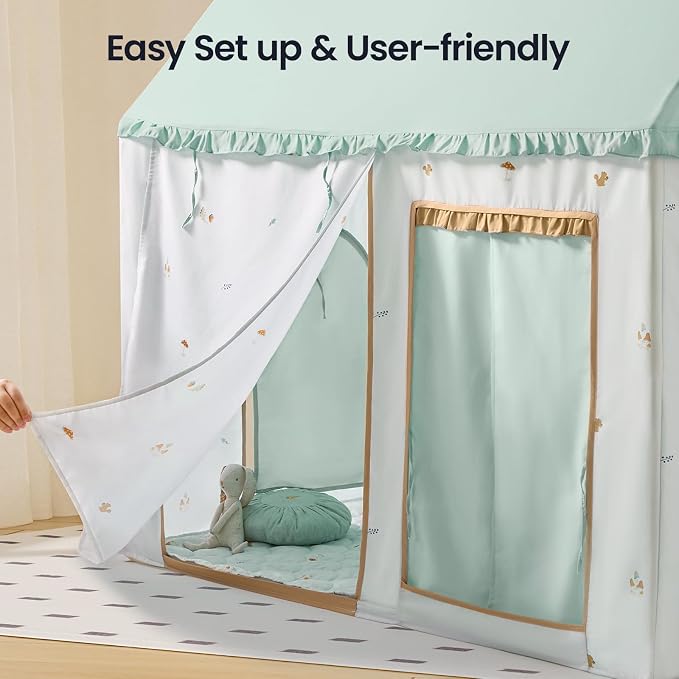 Tiny Land Kids Tent with Printed Mat, Kids Play Tent - Image 9