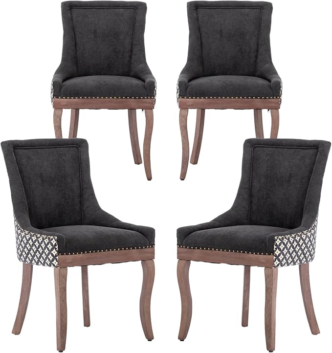 Modern Dining Chairs Set of 4, High Back Dining Chairs Side Chairs by MZDOO