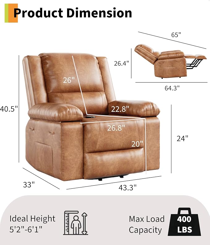 GarveeHome Oversized Wide Power Lift Recliner Chair - Image 3