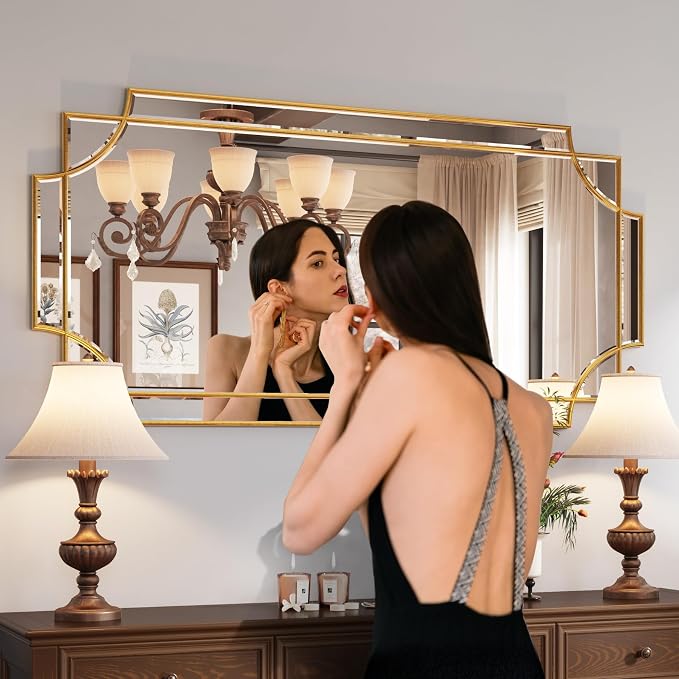 Kelly Miller Gold Traditional Mirror - Image 3