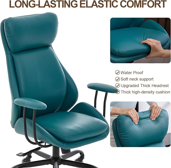E-Motie Office Chair, Leather Desk Chair - Image 7