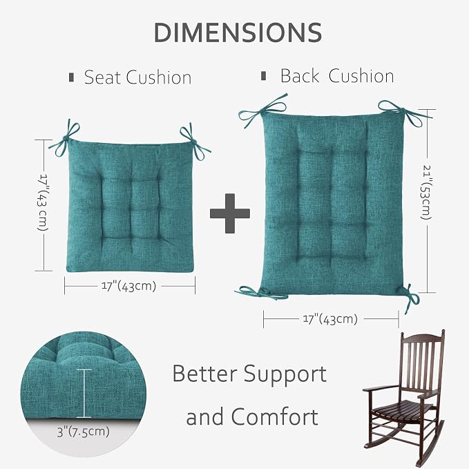 ELFJOY Rocking Chair Cushion Large Rocking Chair Pads - Image 2