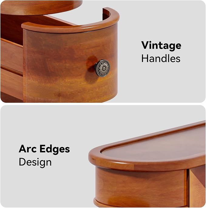 LITTLE TREE End Table Set of 2, No Assembly Required Wood End Table - Image 9