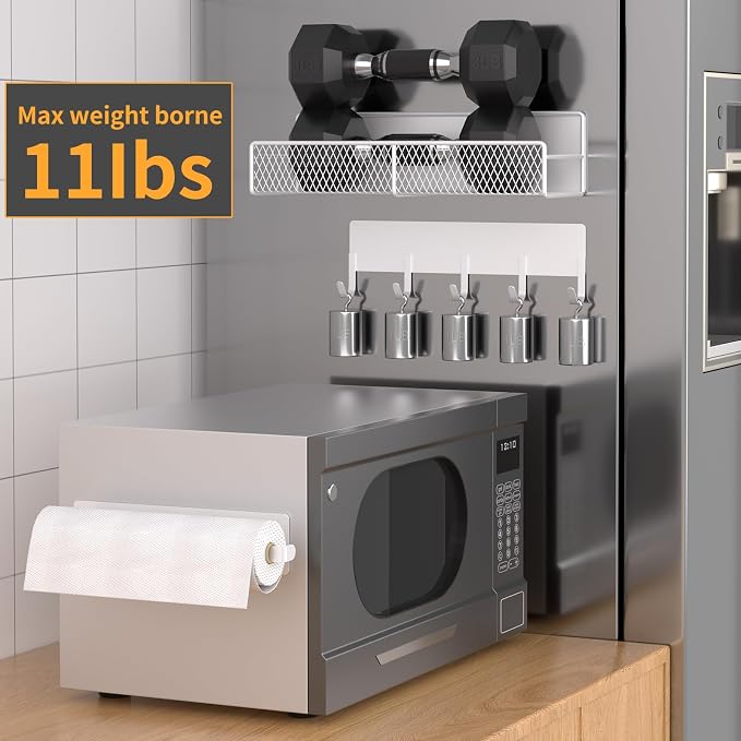 Magnetic Spice Rack for Refrigerator, 7 Pack 100% Metal Strong Magnet Shelves - Image 3