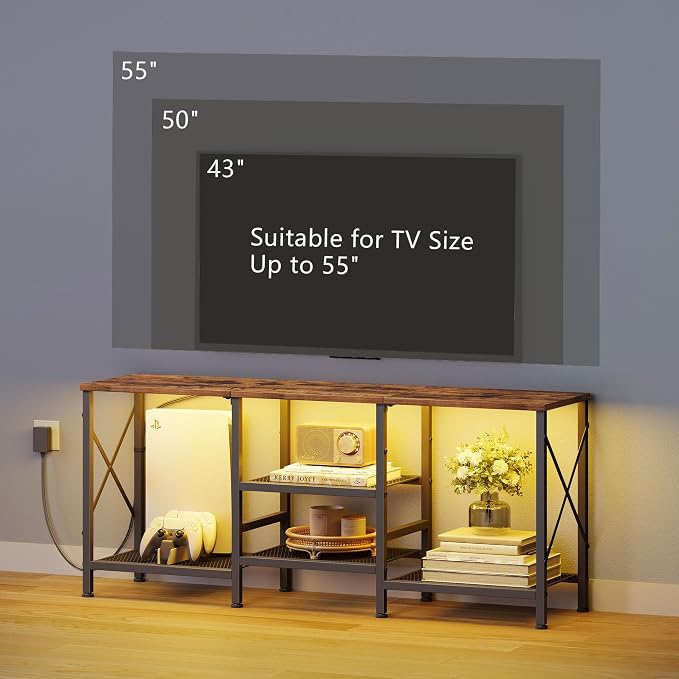 JARHETUN TV Stand with LED Lights - Image 7