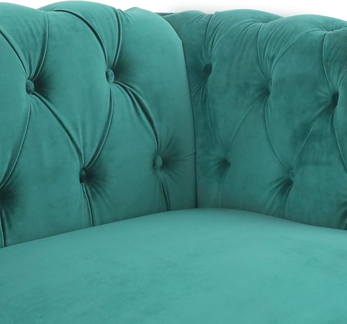 RARZOE Modern 2 Pieces Living Room Sofa Set, Contemporary Tufted Button Velvet - Image 5