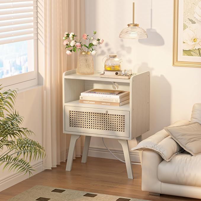 Lerliuo Rattan Nightstands Set of 2 - Image 9