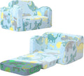 MeMoreCool Glowing Dinosaur Kids Chair, 2-in-1 Convertible Kids Couch Fold Out by MeMoreCool