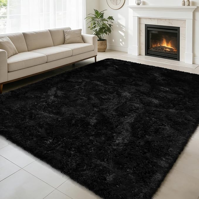 Shag Area Rug for Bedroom 5x8, Soft Fuzzy Rug Non-Shedding Indoor Plush Carpet by yulidayang