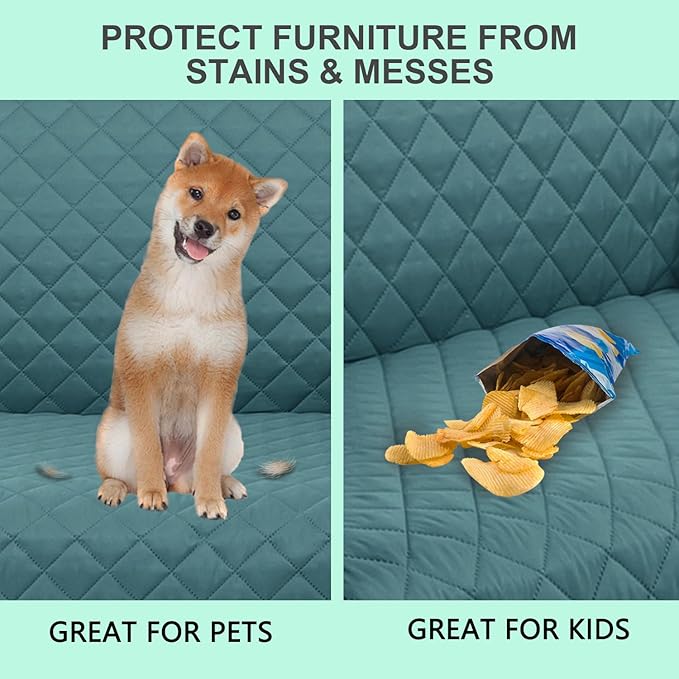 Reversible Loveseat Sofa Covers Couch Cover Furniture Protector - Image 5