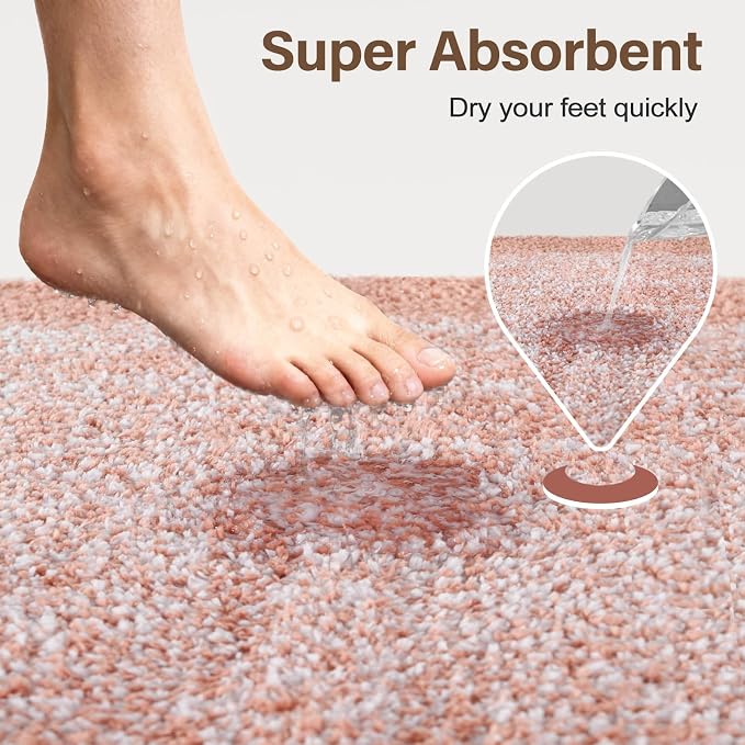 48x32 Large Bathroom Rugs Washable Non Slip, Soft Absorbent Quick Dry Mats - Image 7
