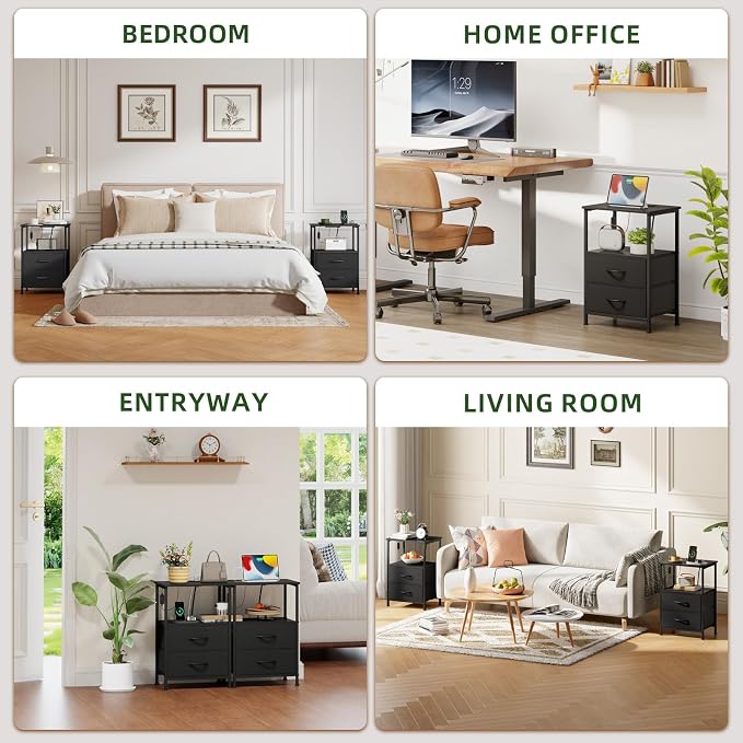 Somdot Nightstands Set of 2, End Tables - Image 8