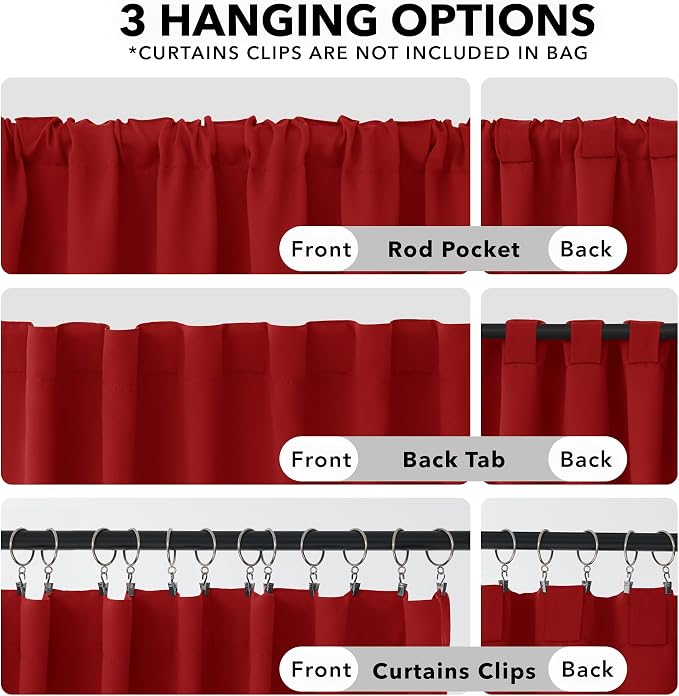 Deconovo Red Curtains for Christmas - Image 2