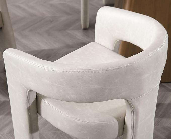 VESCASA Faux Leather Barrel Dining Chair - Image 9