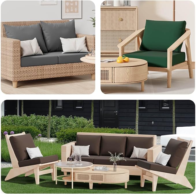 8Pcs Stretch Patio Cushion Covers, Outdoor Couch & Sofa Replacement Slipcovers - Image 8