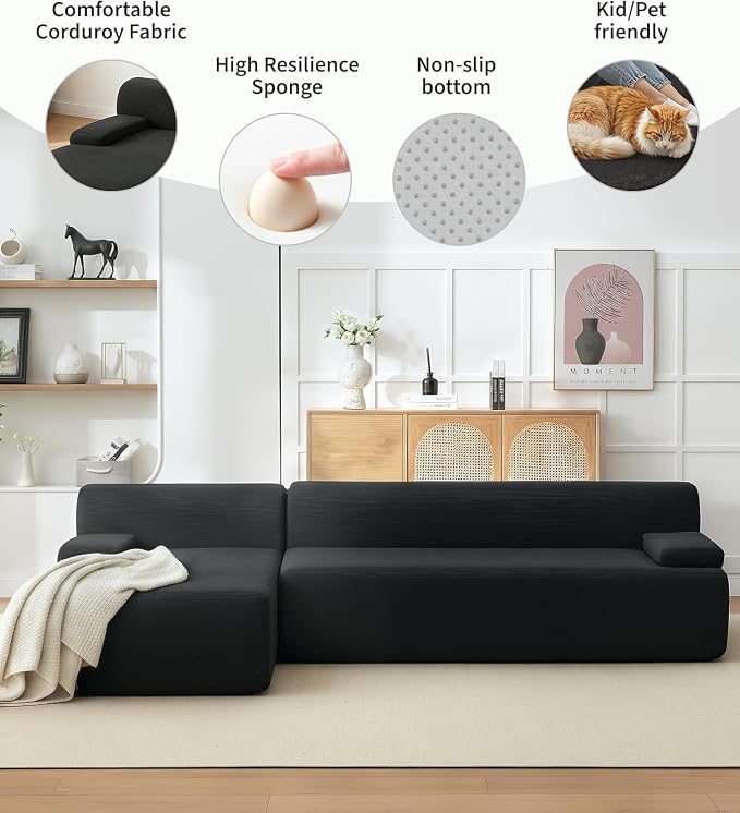 108" Sectional Couches for Living Room, Modular Sectional Sofa - Image 4