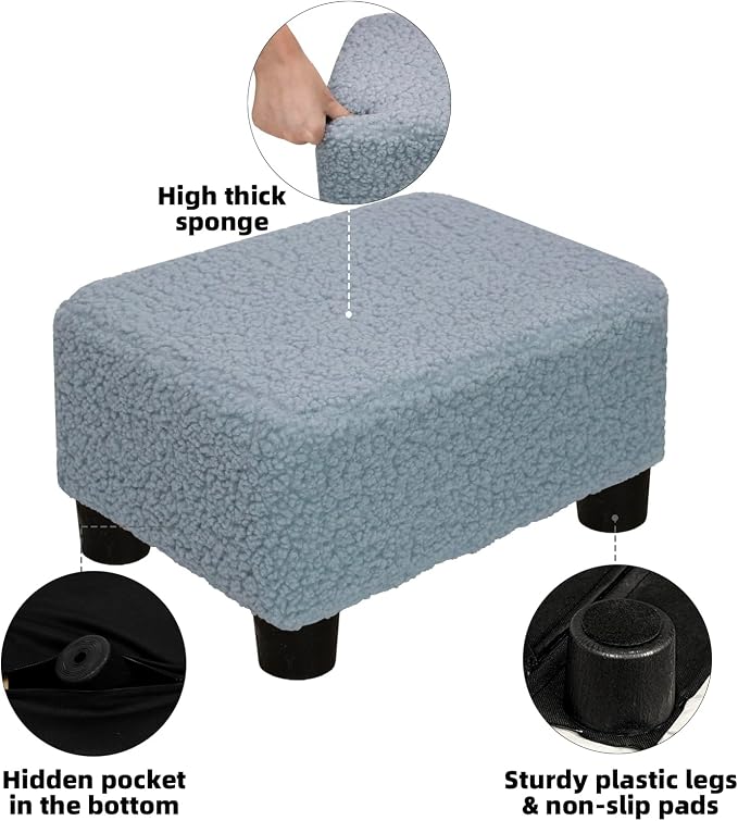 CAROLMADE Small Foot Stool Ottoman Footstool - Image 6
