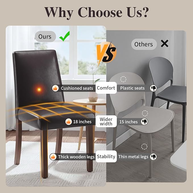 Dining Chairs Set of 6, Modern Dining Room Chairs - Image 5