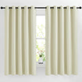 NICETOWN Beige Room Darkening Curtains 66 inches Long, Grommet Thermal Curtains by NICETOWN