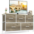 5-Drawer Dresser for Bedroom, Anti-Tip Wide Storage Organizer Fabric Chest of by SageNest
