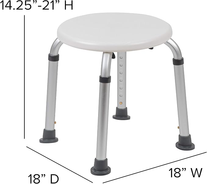 Flash Furniture Hercules Series Aluminum Bath and Shower Chair - Image 5