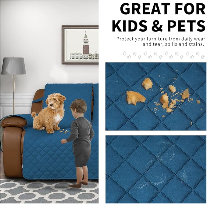 Easy-Going Loveseat Recliner Cover, Reversible Couch Cover - Image 3