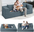 Futon Sofa Bed with Pillow, 3-in-1 Sleeper Sofa Bed with Removable Cover by Cansunna