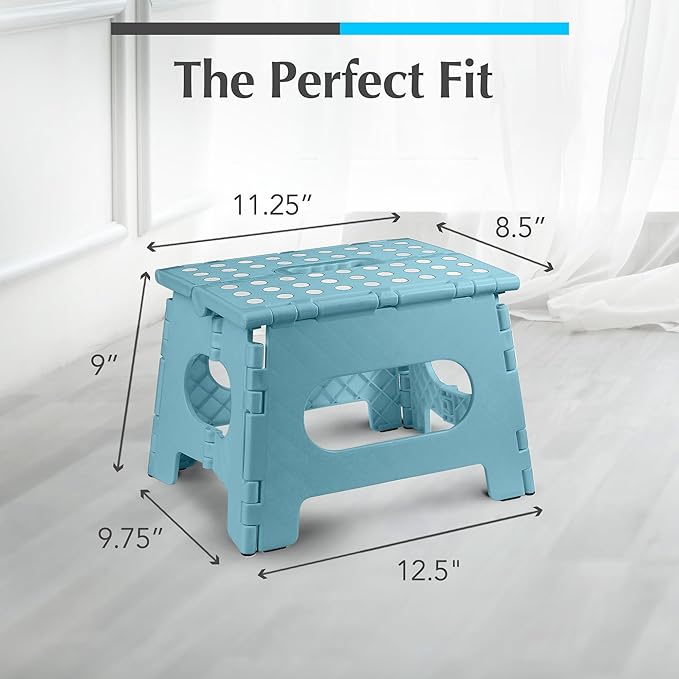 Handy Laundry Folding Step Stool 9 Inch – Sturdy Plastic Foldable Step Stool - Image 5