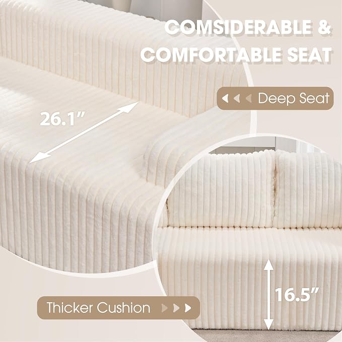 Modular Sectional Sofa Couches L-Shape Couch 3 Seat Modular Sofa Memory Foam - Image 4