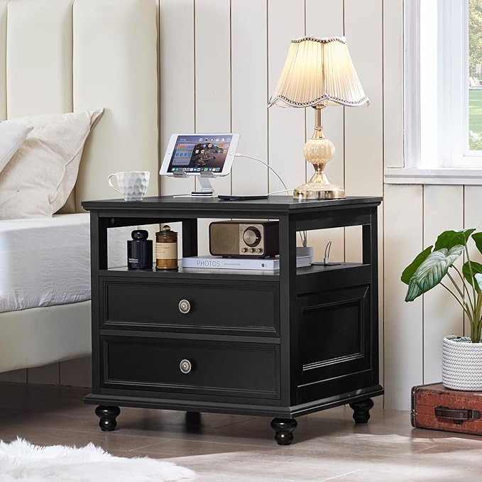 Joaxswe Farmhouse Nightstand Set of 2 - Image 4