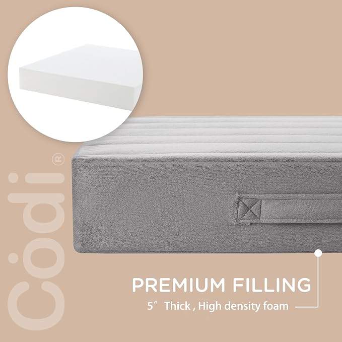 Codi High Density Foam Floor Pillow 2 Sets, Large Meditation Cushions Seating - Image 3