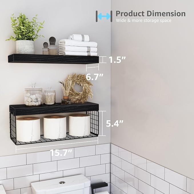 QEEIG Bathroom Shelves Over Toilet - Image 3