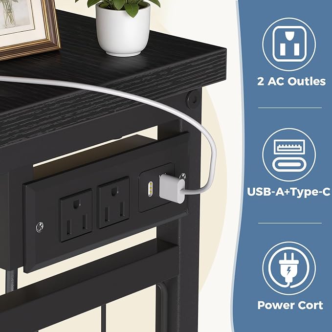 DUMOS Dresser for Bedroom with Hanging Rack, 6 Drawer Fabric Dresser with - Image 7