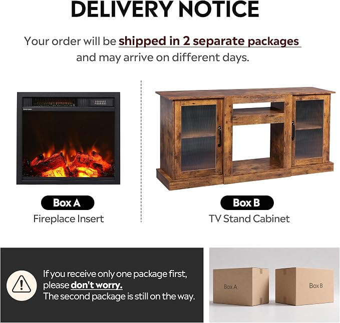 WLIVE Fireplace TV Stand for 65" TV, Entertainment Center - Image 6
