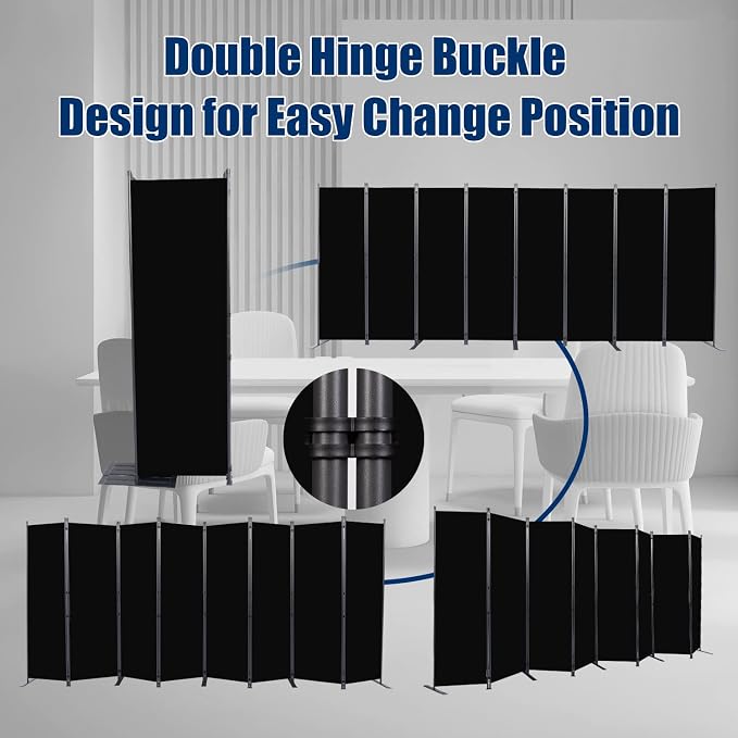 Room Divider 6FT Portable Room Dividers and Folding Privacy Screens, 8 Panel - Image 5