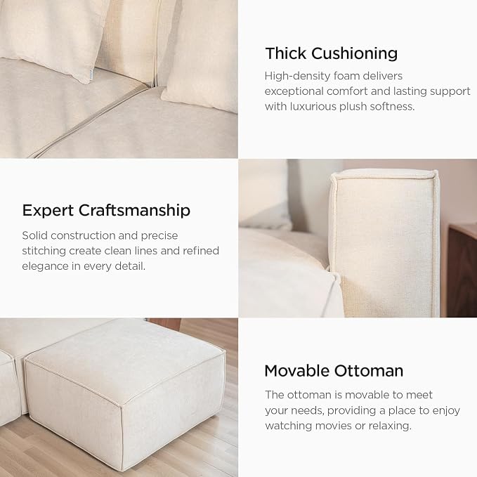 Acanva Luxury Modular Sectional Living Room Sofa Set, Modern Minimalist Style - Image 11