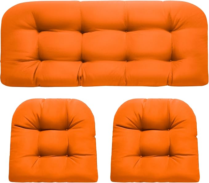 DANGHOOGY Wicker Chair Cushions, Waterproof Outdoor Loveseat Cushions by DANGHOOGYFurnitureCushions