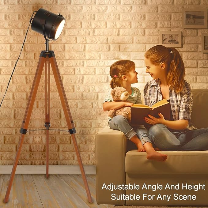DEC LUCE DECOLUCE LIGHTING Vintage Industrial Tripod Floor Lamp - Image 3