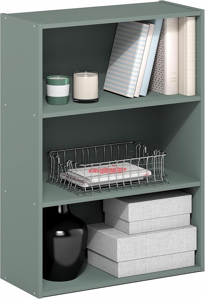 Furinno PASIR Book Shelf, 3-Tier Bookshelf, Storage Shelves Bookcase, 9.7 x by Furinno-FitsYourSpaceFitsYourBudget